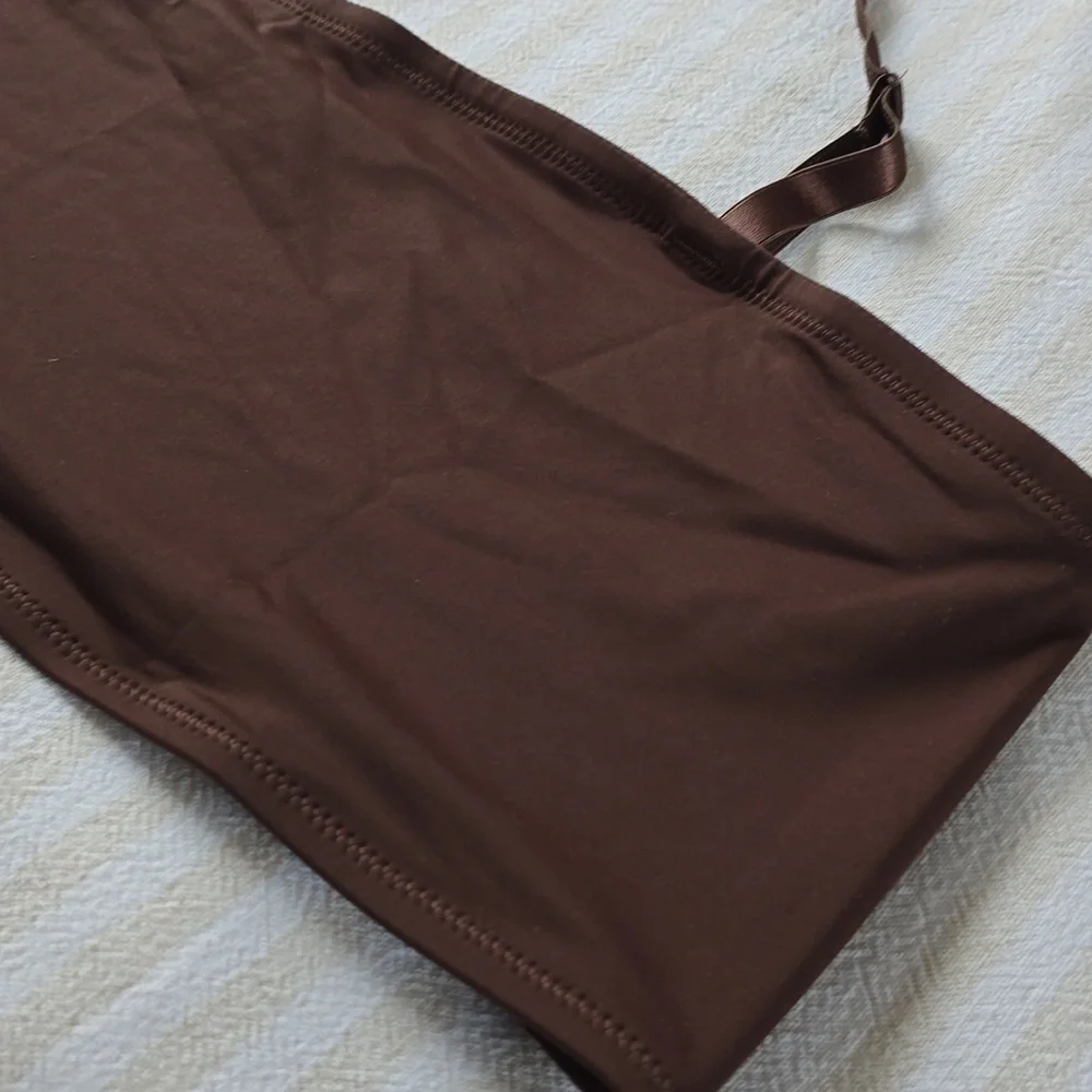 SKIMS Swim Bandeau Bikini Top Size:4X Cocoa